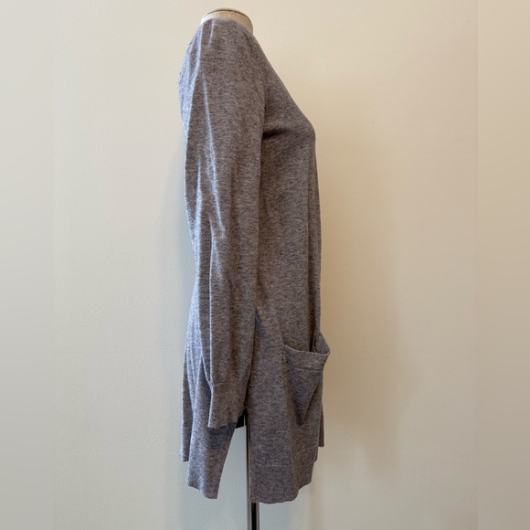 Love Ellie Open-front Gray Cardigan Sweater with Pockets - Picture 6 of 6